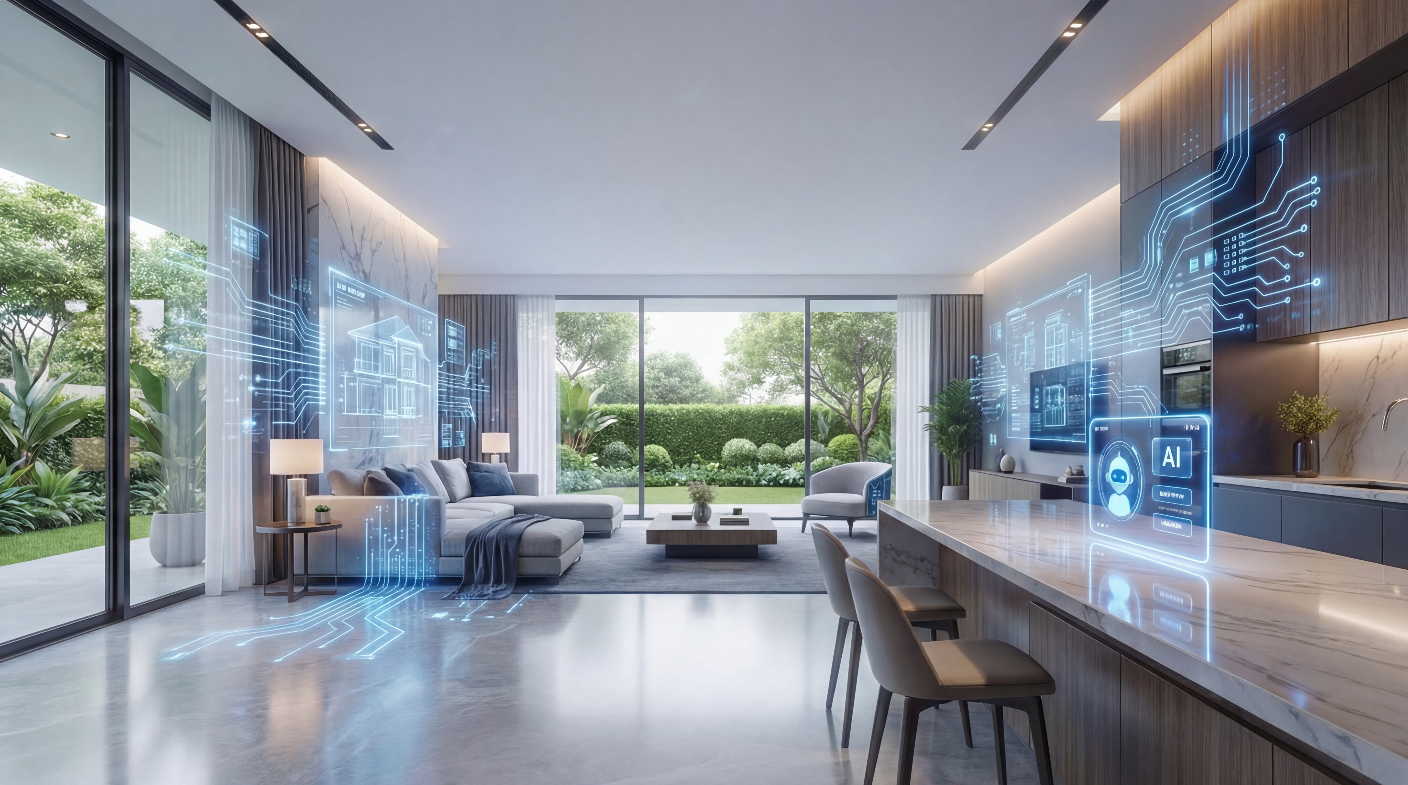 High-tech smart home interior